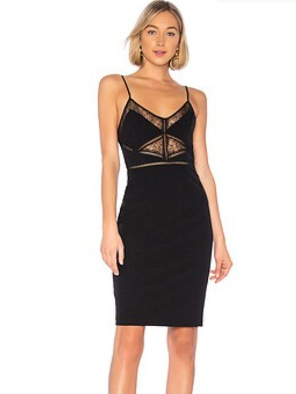 Bardot Jayne Sheath Lace Accent Mini Dress